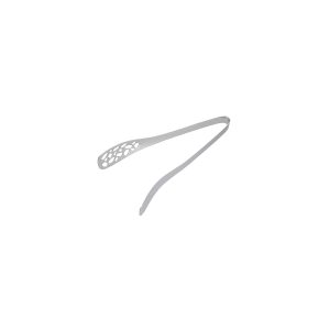 Dual Perforated Solid Tongs Stainless Steel Mirror Finish 250mm