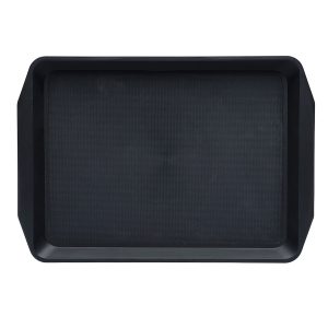 Rectangular Bar Tray Non Slip PP Black 430x300mm