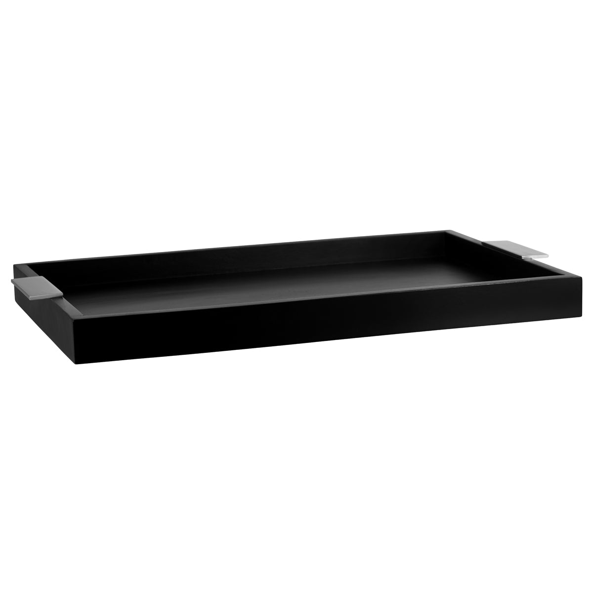 Room Service Tray Dark Mango Wood with Aluminium Handles 620x400x50mm