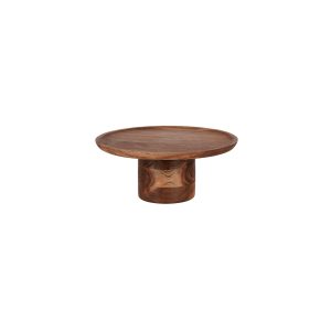 Serve Natural Acacia Round Cake Stand Pilar 300x140mm