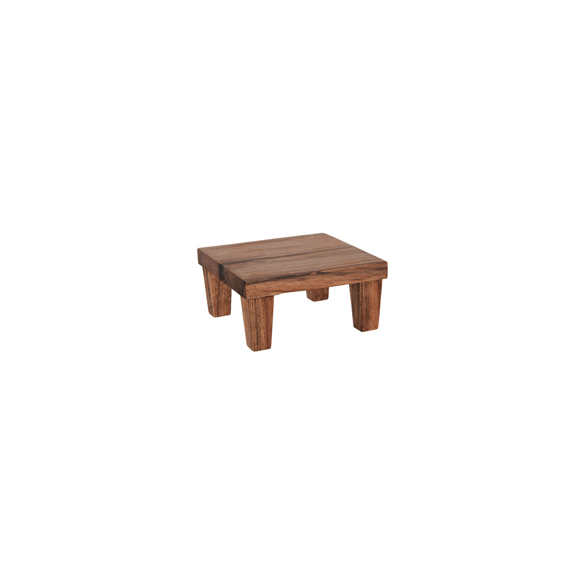 Serve Natural Acacia Square Stand with Legs 210x210x100mm