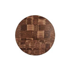 Serve Natural Acacia Round Butchers Block with Handles 530x40mm
