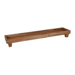 Serve Natural Acacia Rectangular Server with Legs 710x150x80mm