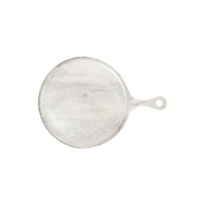 Round Serving Board with Handle White 300x15mm