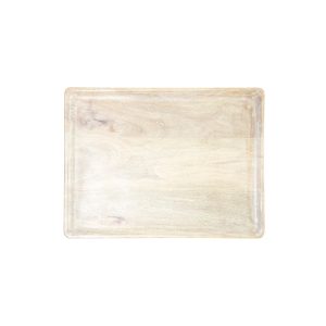 Mango Wood Rectangular Serving Board White 360x180x15mm