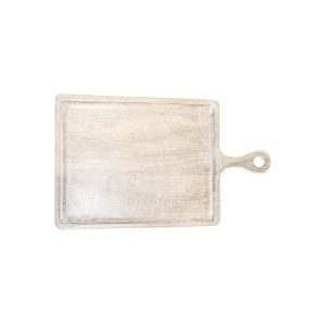 Rectangular Serving Board with Handle White 300x200x15mm