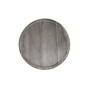 Mango Wood Round Serving Board Grey 300x15mm