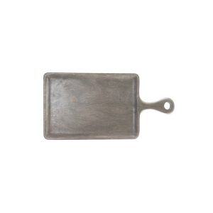 Rectangular Serving Board with Handle Grey 260x180x15mm