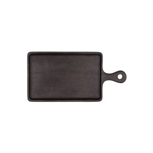 Mango Wood Rectangular Serving Board with Handle Dark 300x200x15mm
