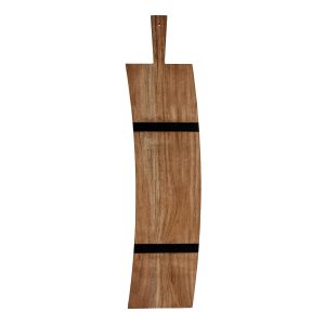 Serve Natural Acacia Paddle Board Bent with Black Acacia Inlay 810x185x25mm