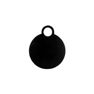 Serve Black Acacia Round Board with Loop Handle 470x370x15mm