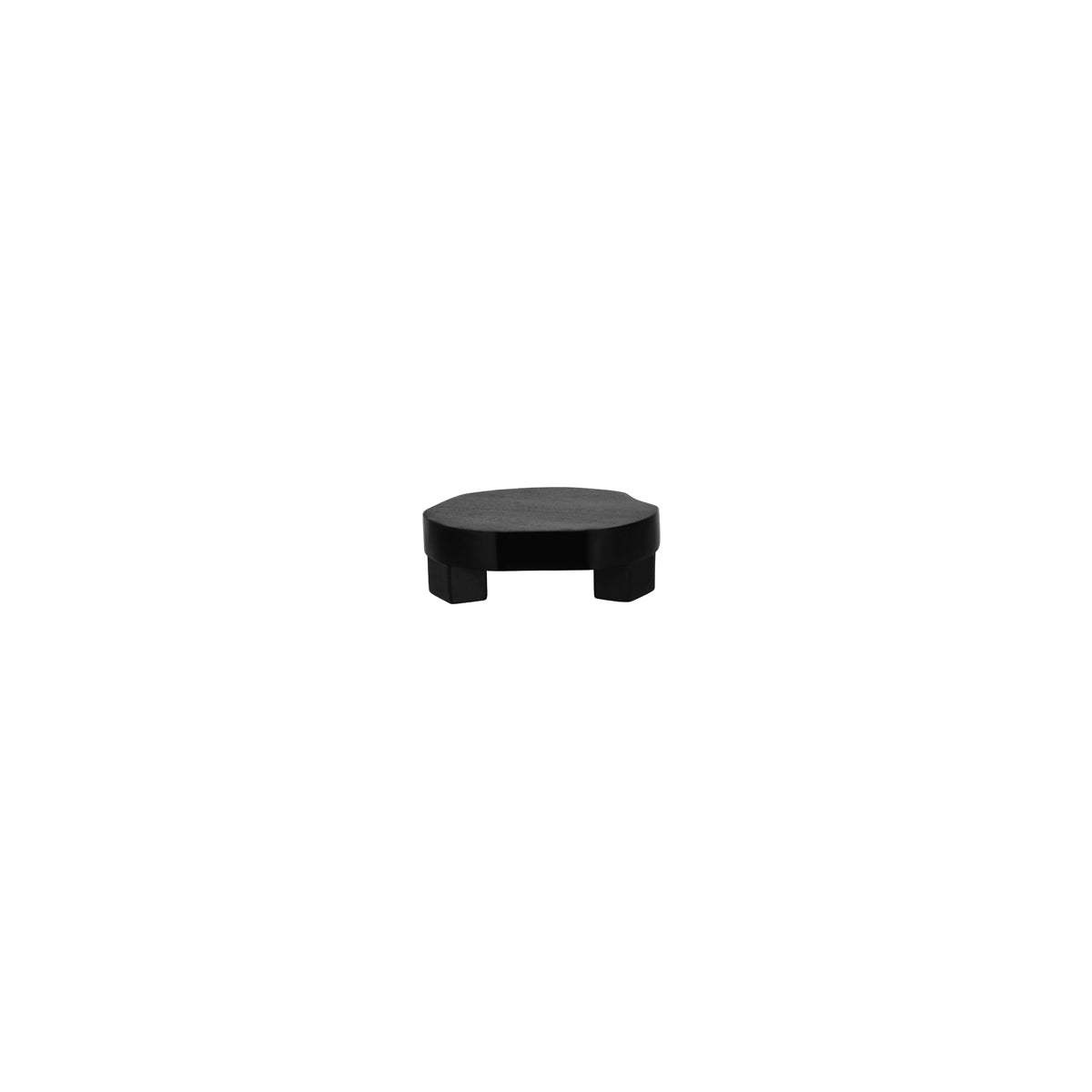 Serve Black Acacia Round Display Stand Footed 150x50mm