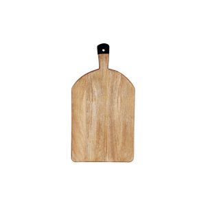 Mango Wood Rectangular Serving Board with Black Handle 520x280x40mm