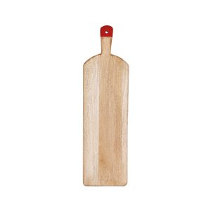 Mango Wood Rectangular Serving Board with Red Handle 700x200x40mm