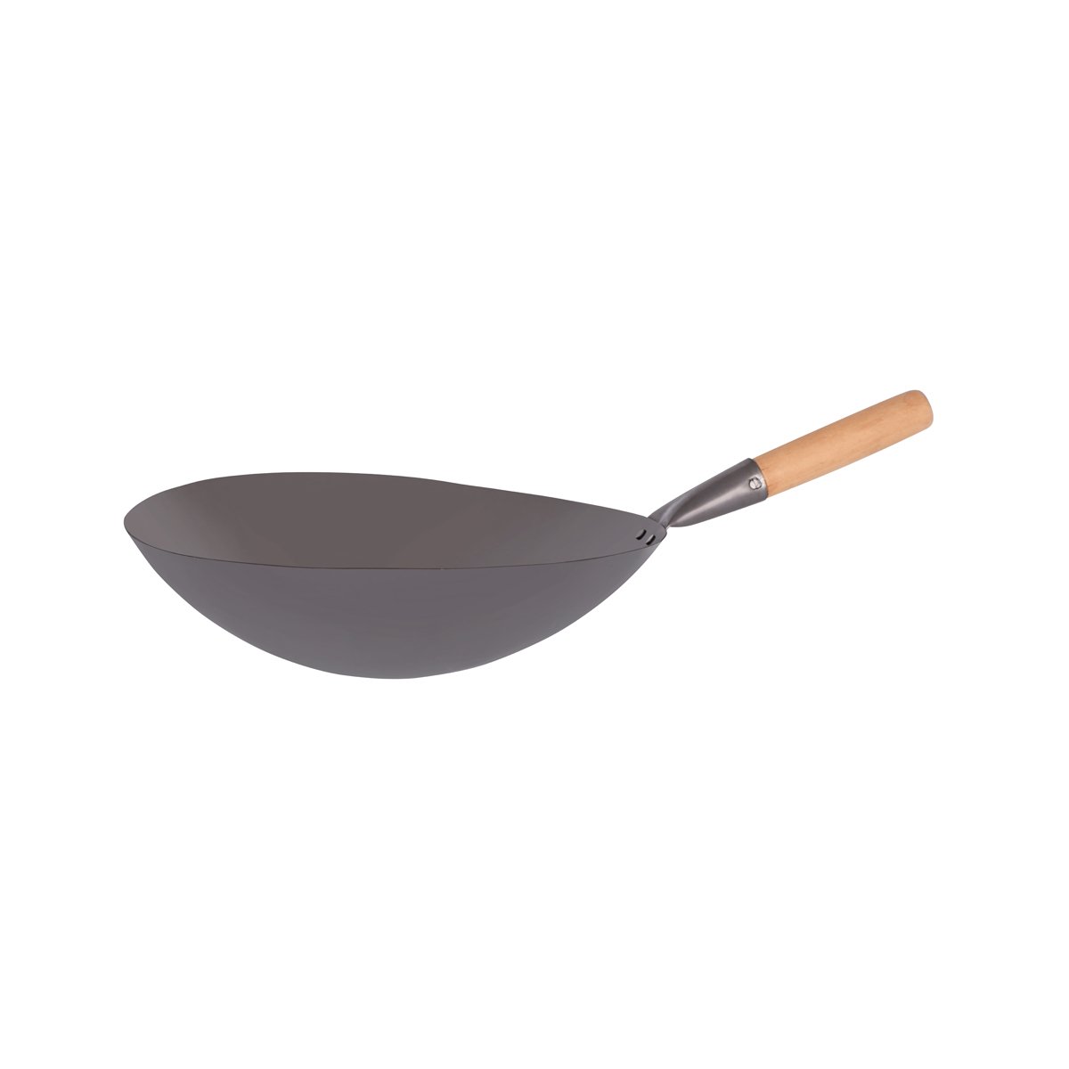 Asian Wok Iron Wood Handle 355mm