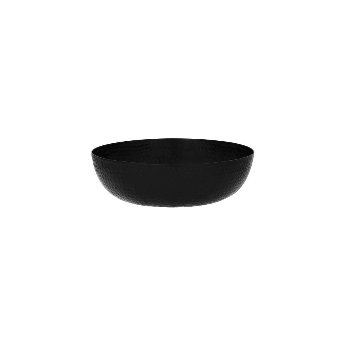 Round Serving / Seafood Bowl Hammered Black 250x80mm / 2.8L