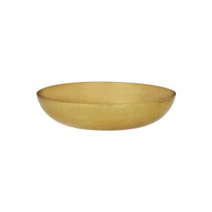 Round Serving / Seafood Bowl Hammered Brass 350x80mm / 5.0L