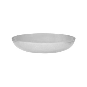 Round Serving / Seafood Bowl Hammered Satin 400x80mm / 8.0L