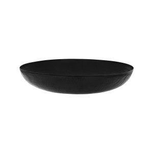 Round Serving / Seafood Bowl Hammered Black 400x80mm / 8.0L
