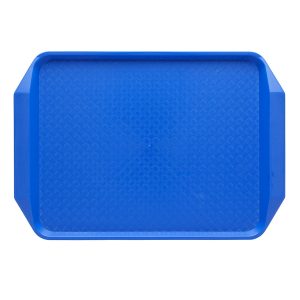 Rectangular Fast Food Tray PP 425x300mm Blue