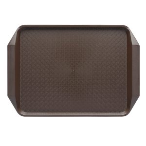 Rectangular Fast Food Tray PP 425x300mm Brown