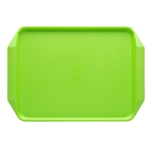 Rectangular Fast Food Tray PP 425x300mm Green