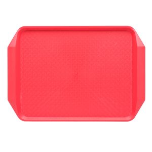 Rectangular Fast Food Tray PP 425x300mm Red