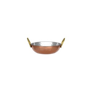 Kadai Bowl with Handles Copper Plate 145x45mm