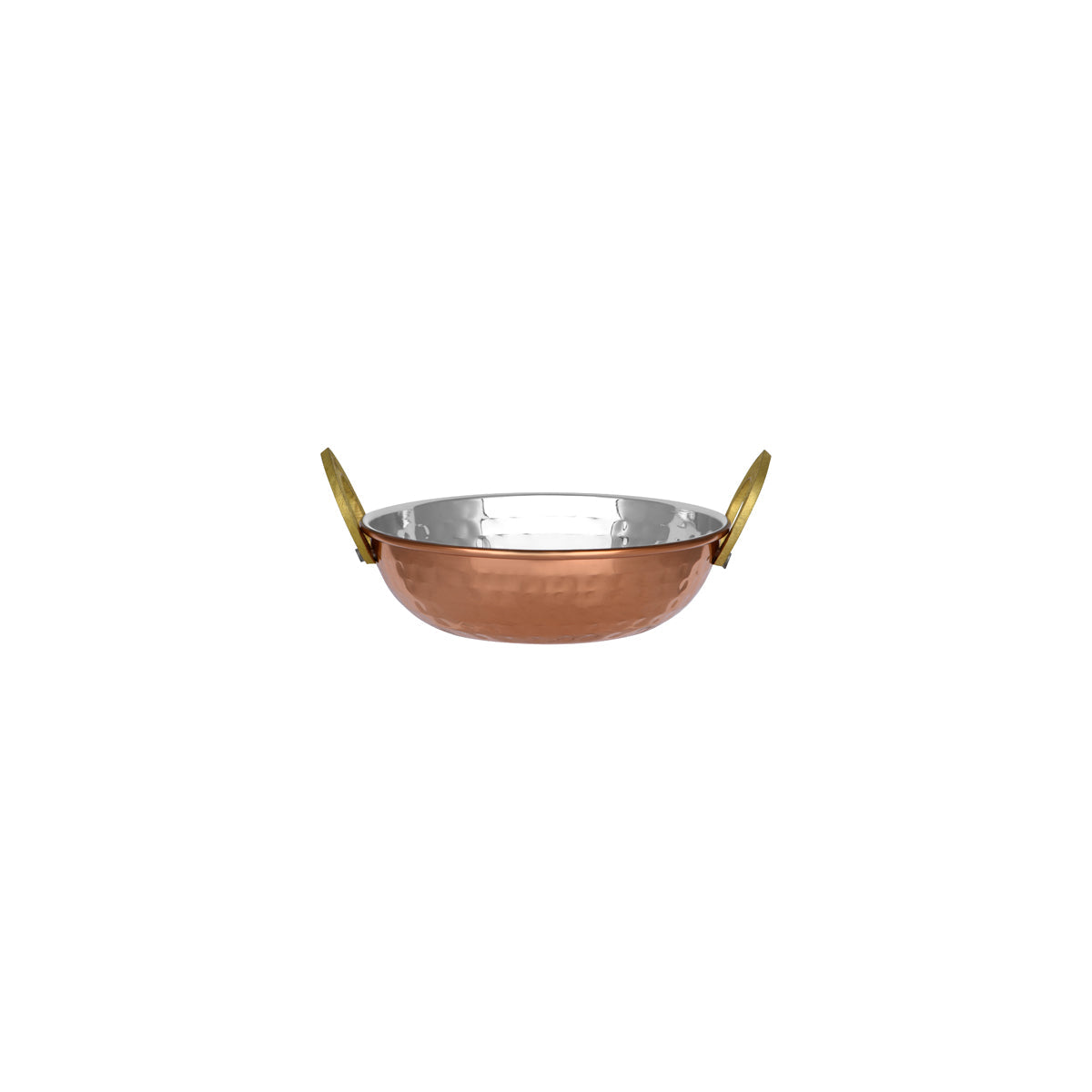 Kadai Bowl with Handles Copper Plate 145x45mm