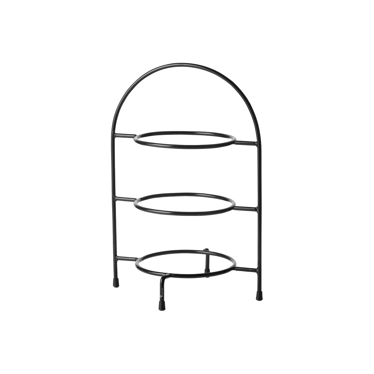 3-Tier Round Display Stand Black 195x440mm