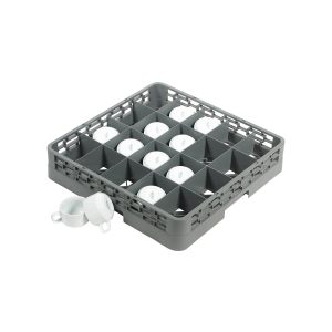Glass Rack 20 Compartment Tilt Rib 500x500x100mm