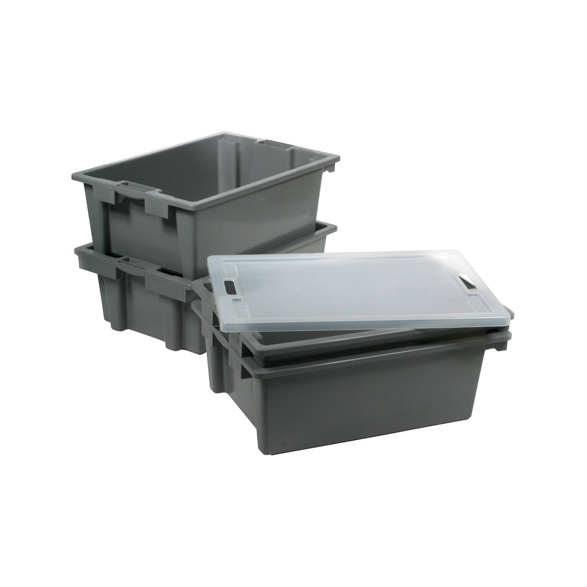 Tote Box Stackable Grey Suits 9600 660x450x230mm