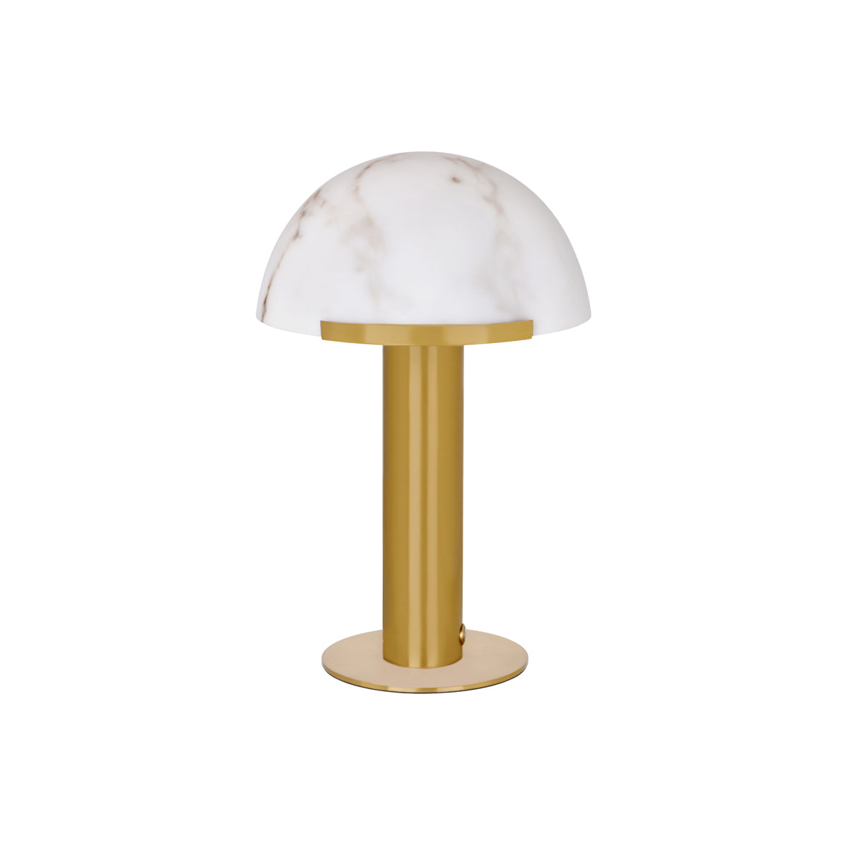 Ambience Phoebe Cordless LED Table Lamp Brass with Alabaster Shade