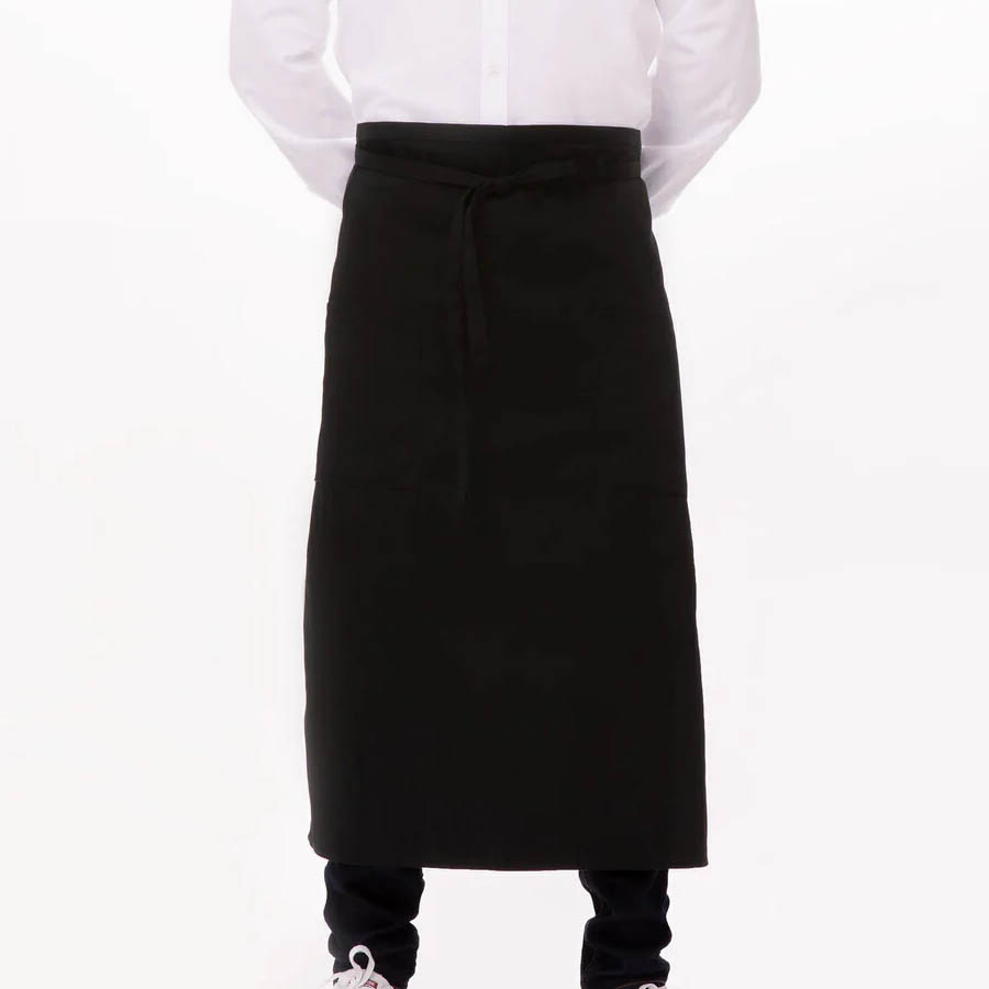 Chef Works Two Pocket Bistro Apron 122A-BLK