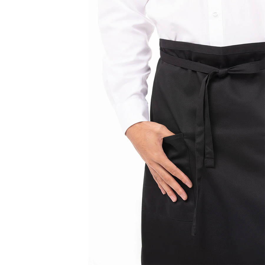 Chef Works Two Pocket Bistro Apron 122A-BLK