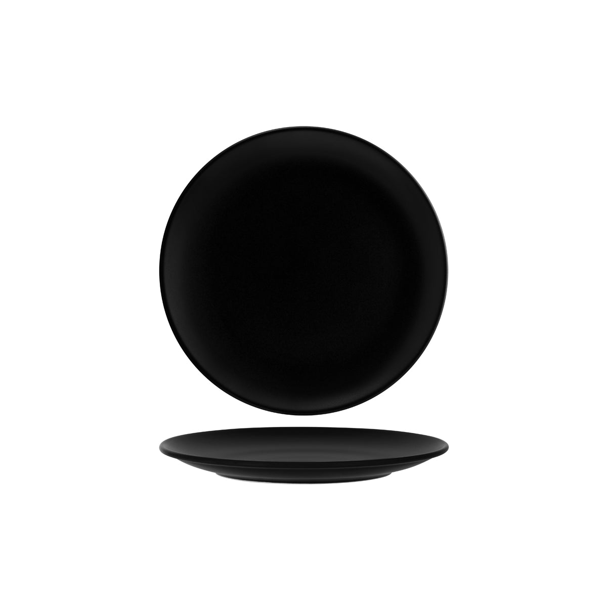 Notte Black Round Coupe Plate 300x31mm