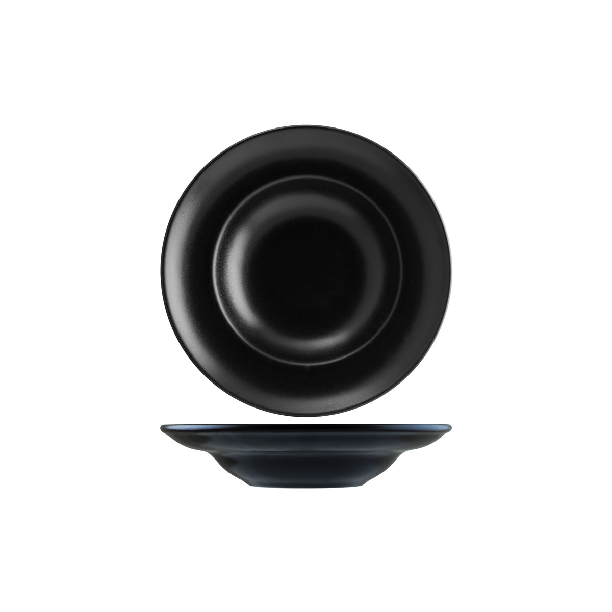 Notte Black Round Deep Plate 300x40mm / 220ml