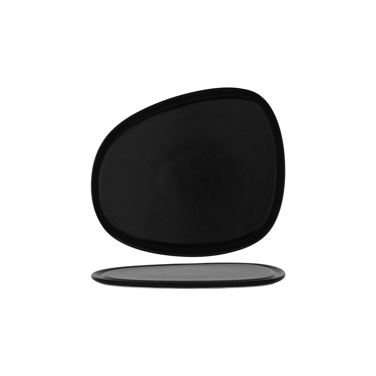 Notte Black Piuma Asymmetric Plate 245x205x9mm