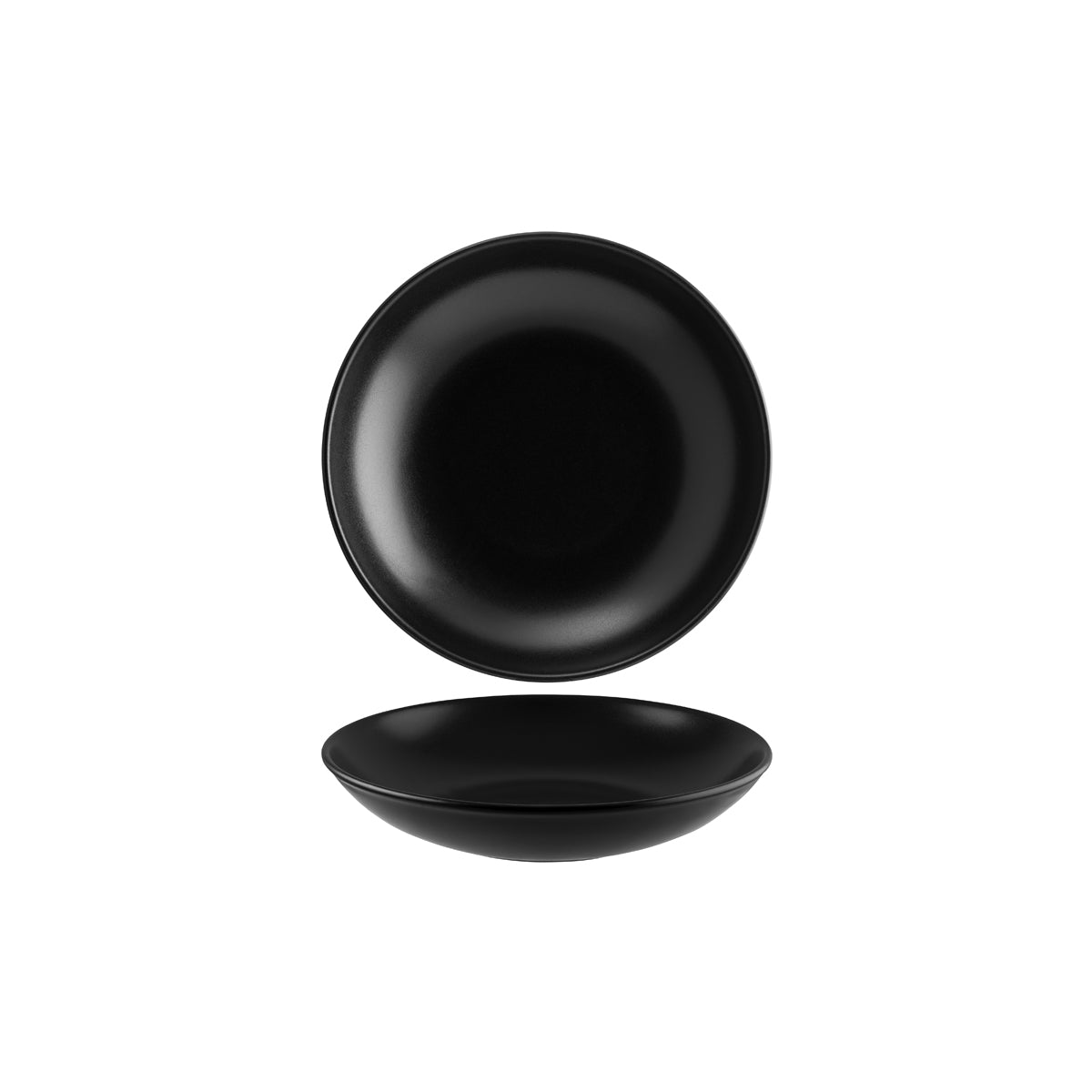 Notte Black Round Flared Bowl 230x45mm / 1000ml