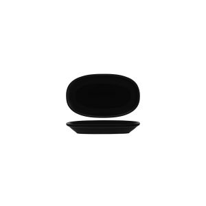 Notte Black Oval Coupe Dish 190x110x26mm