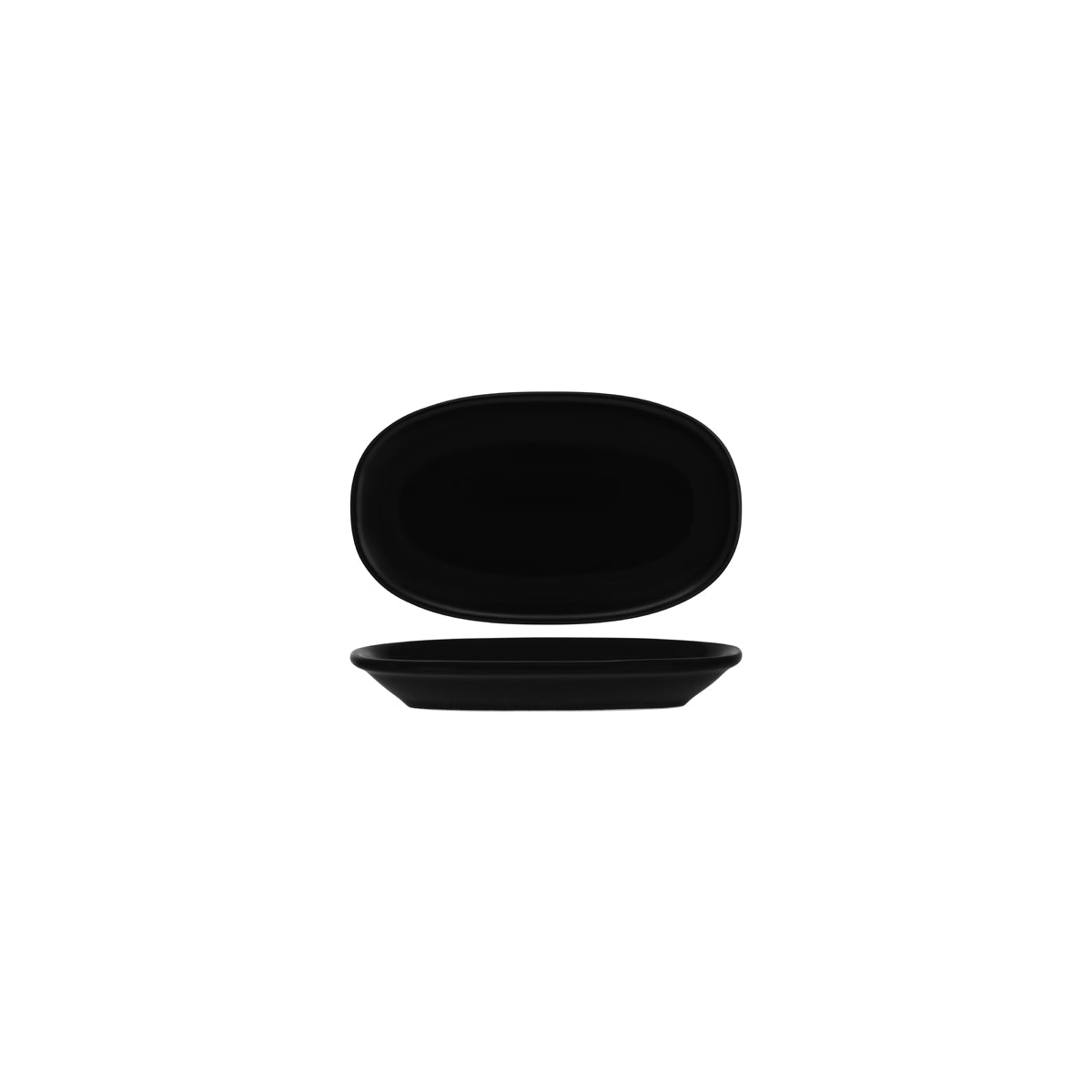 Notte Black Oval Coupe Dish 190x110x26mm