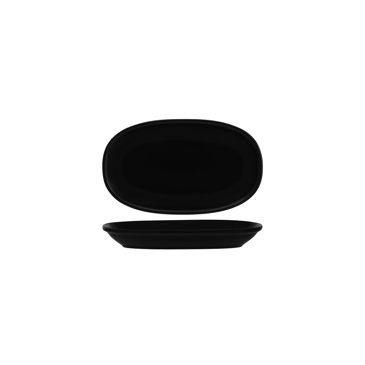 Notte Black Oval Coupe Dish 240x140x30mm