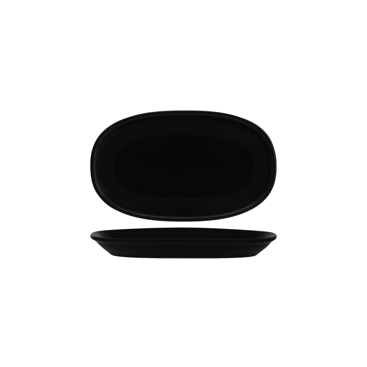 Notte Black Oval Coupe Dish 290x170x32mm