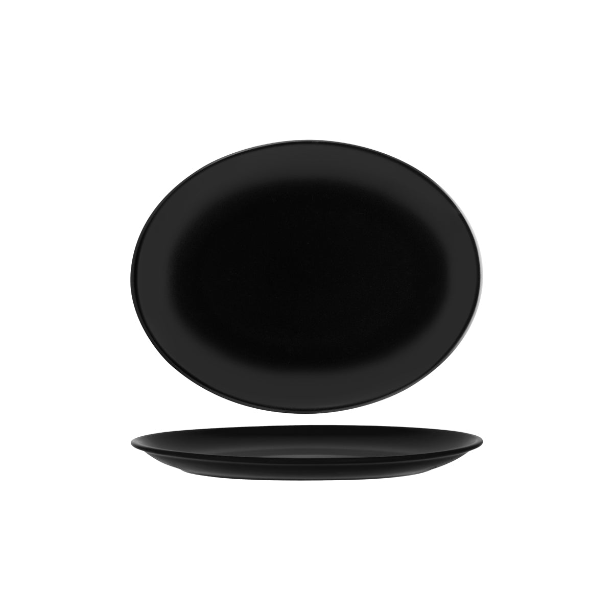 Notte Black Oval Coupe Platter 310x240x30mm