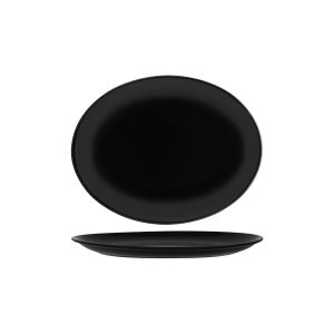 Notte Black Oval Coupe Platter 360x280x30mm