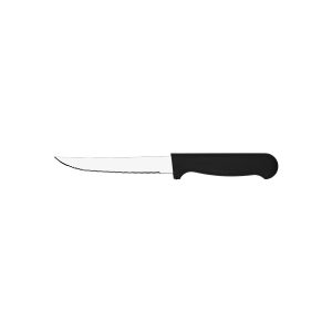 Steak Knives Black Plastic Handle Pointed Tip