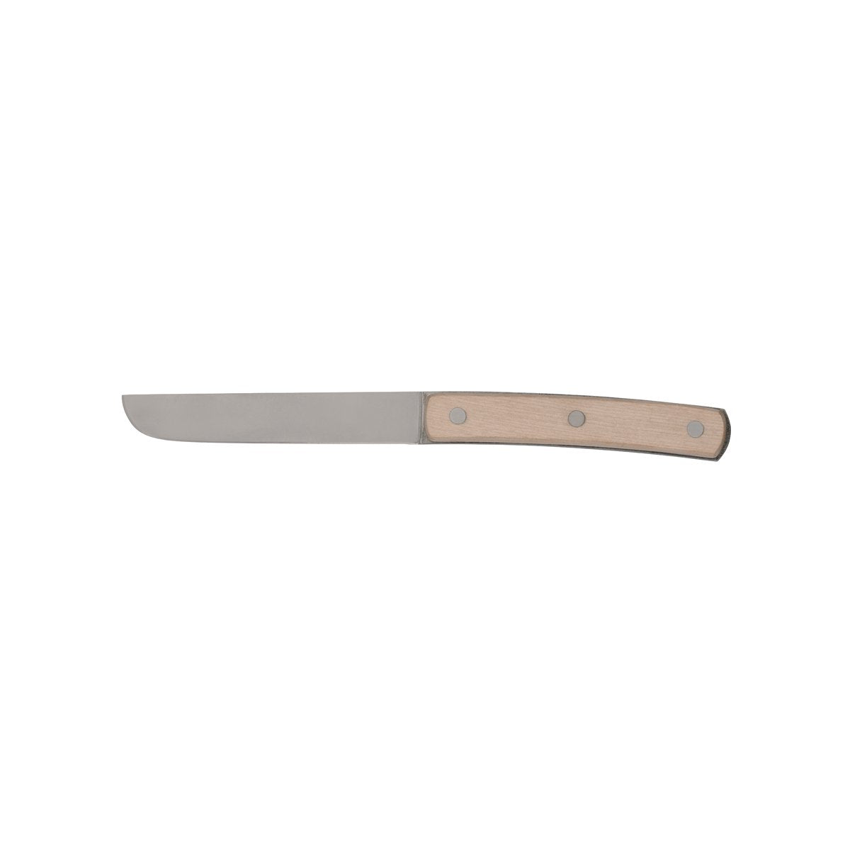 Steak Knives Stonewash Wood Handle Curved Tip