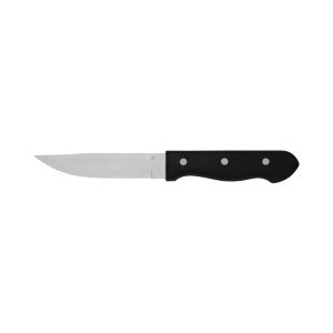 Steak Knives Jumbo Black Plastic Handle Pointed Tip