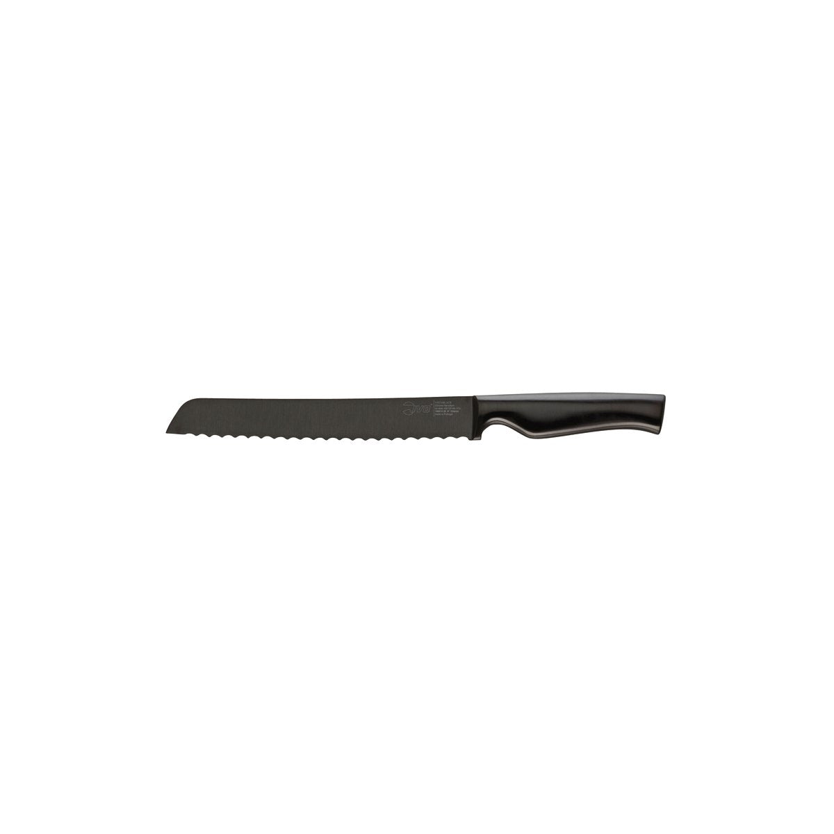 Virtu Bread Knife Serrated Black 205mm