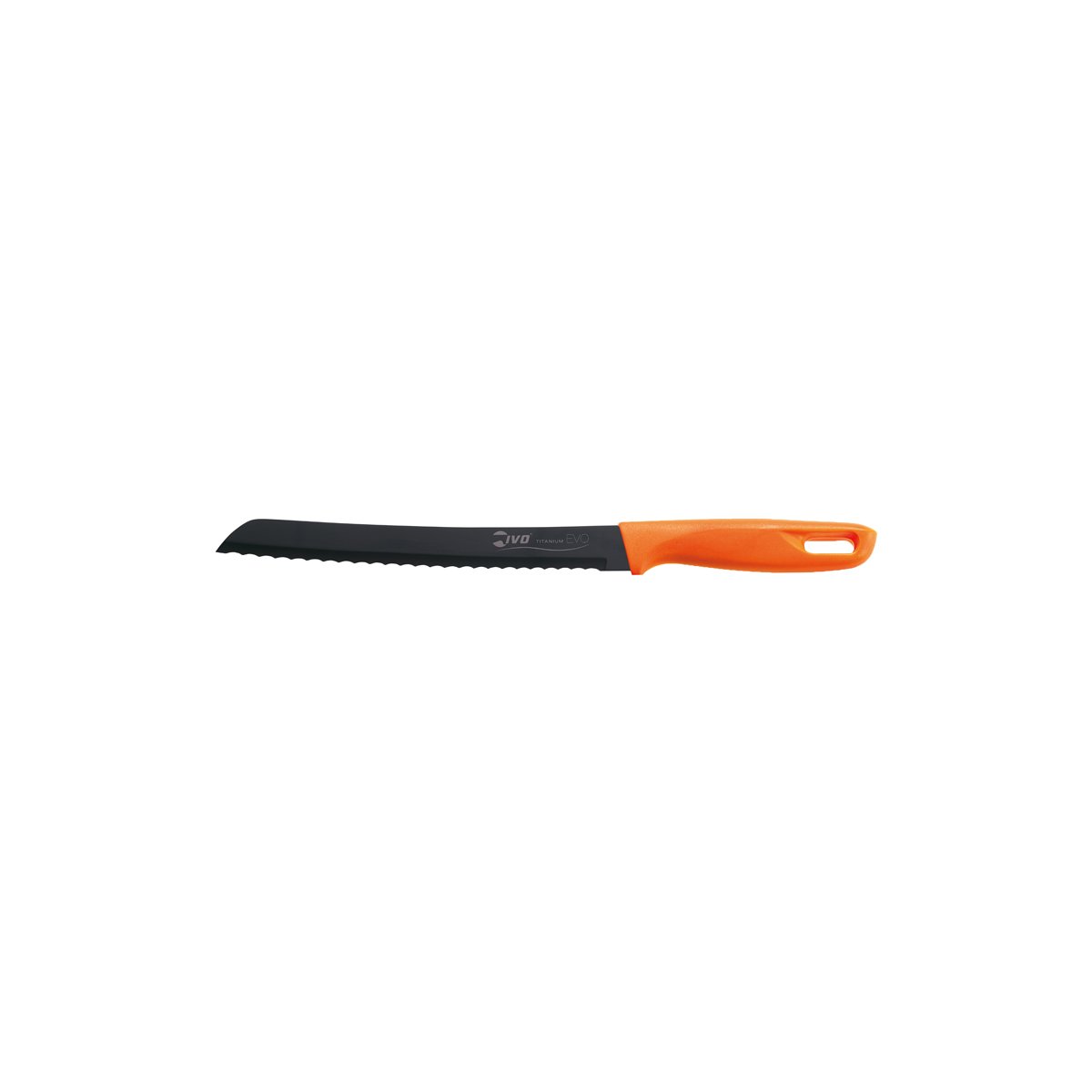 Titanium Evo Bread Knife Serrated Orange Handle 205mm